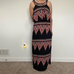 Floor length black dress - Medium